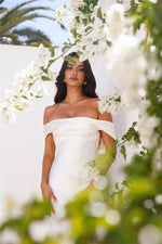 Precious Pearl Satin Maxi Dress
