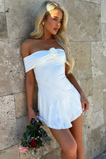 Kirsten Off Shoulder Mini Dress - White