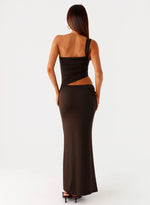 Luara Cut Out Maxi Dress - Chocolate