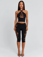 Zhera Capri Pants Black