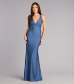 Adrianne Plunge Bow Mermaid Formal Dress