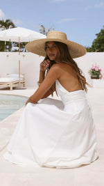 Kathy Halter Neck Maxi Dress - White