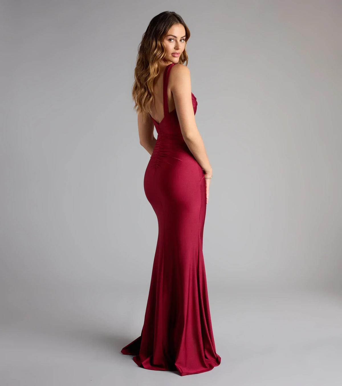 Kaitlin Low Back Slit Mermaid Formal Dress