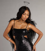 All Eyes On You Sequin Cutout Mini Dress