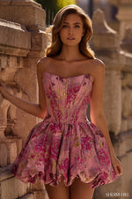 Sherri Hill Brocade Bubble Skirt HoCo Dress 57367