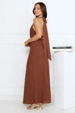 Polished Edge Halter Maxi Dress