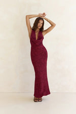 Lasting Luxuries Maxi Dress Wine