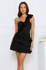 Precious Time One Shoulder Mini Dress
