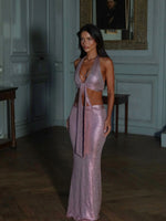 Zella Maxi Dress Metallic Pink