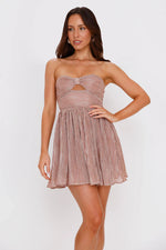 Glimmering Nights Strapless Mini Dress