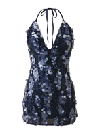 Zana Mini Dress - Navy Sequin