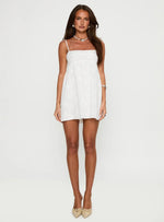 Ortega Mini Dress White Broiderie