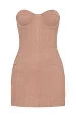 Walk Of Fame Strapless Mini Dress Champagne