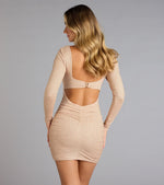 Mary Glitter Long Sleeve Mini Dress