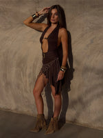 Leilini Mini Dress Chocolate