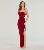 Rose Formal Mesh Corset Column Dress