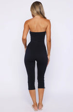 Pocket Rocket Capri Jumpsuit Navy/Blue Stripe
