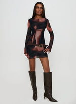 Nyxia Long Sleeve Mini Dress Multi