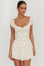 Mirela Cap Sleeve Lace Mini Dress Rose