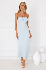 Minimalist Luxe Halter Midi Dress
