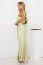 Precious Pearl Satin Maxi Dress