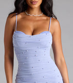 Life Of The Party Rhinestone And Pearl Mini Dress
