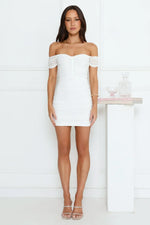 Gorgeous Nights Off Shoulder Mini Dress