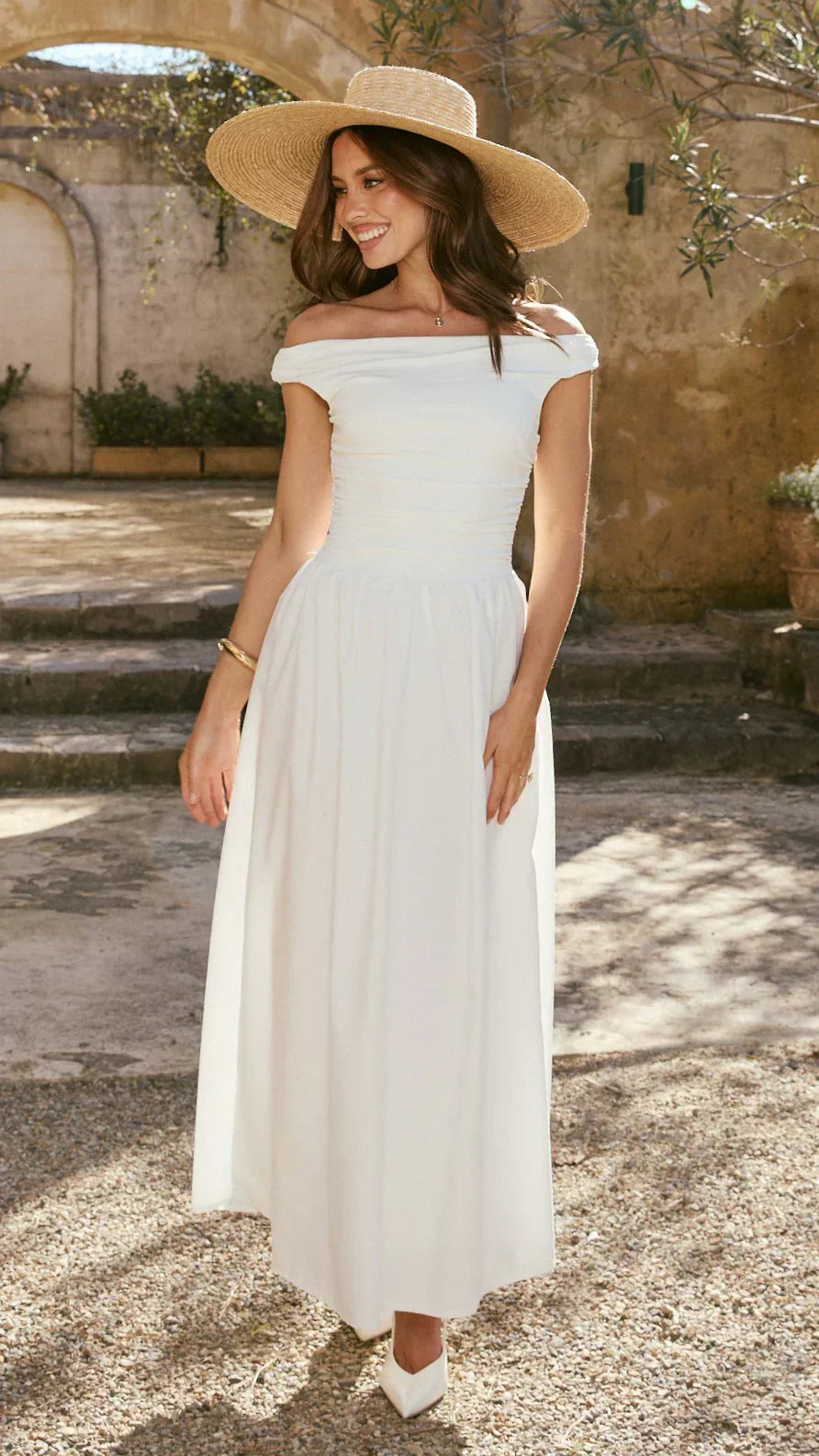 Immy Midi Dress - White