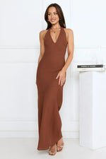 Polished Edge Halter Maxi Dress