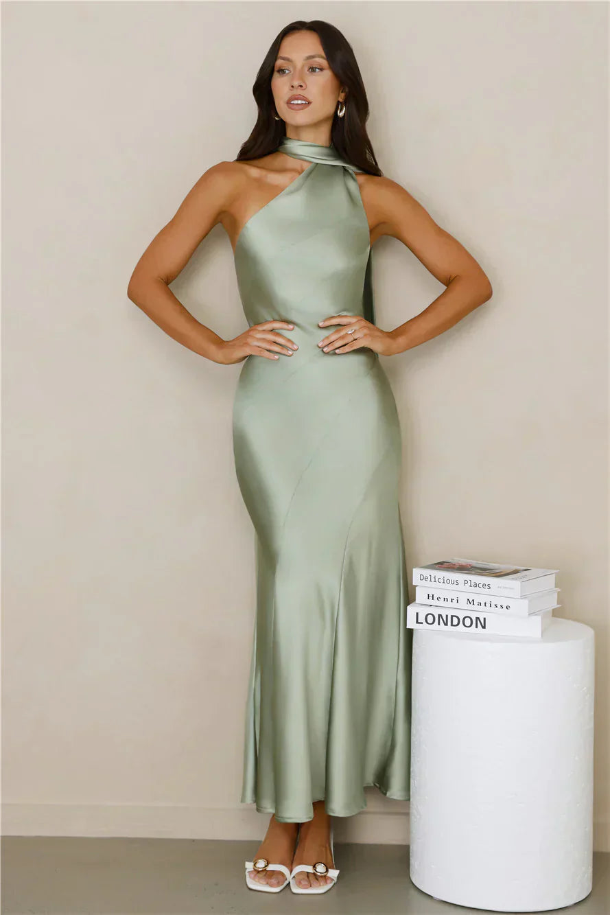 Kissed By Moonlight Satin Maxi Dress