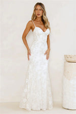 On The Silver Screen Sequin Maxi Dress Off White