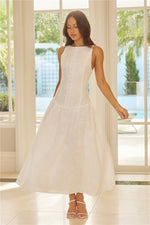 Jasmine Jewel Embroidered Maxi Dress White