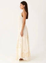 Fabienne Spliced Cotton Maxi Dress - Ivory