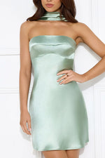 Personal Style Satin Mini Dress