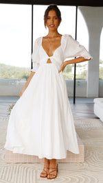 Cierra Midi Dress - White