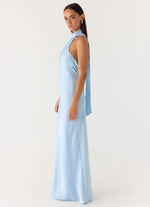 Keena Scarf Maxi Dress - Blue