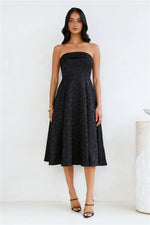 Ink Love Strapless Midi Dress