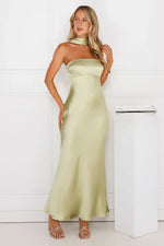 Precious Pearl Satin Maxi Dress