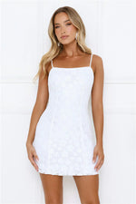Aurora Spark Sequin Mini Dress White