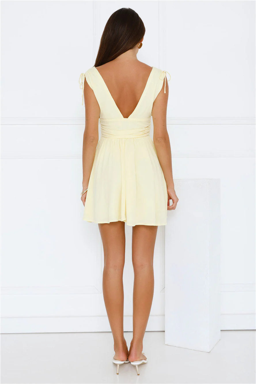 Pineapple Island Mini Dress Yellow