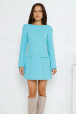 Polished Elegance Long Sleeve Mini Dress