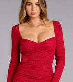 Mary Glitter Long Sleeve Mini Dress