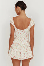 Mirela Cap Sleeve Lace Mini Dress Rose