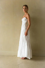 Donna Twist Front Tiered Maxi Dress