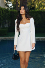 She’s The Standard Long Sleeve Mini Dress White