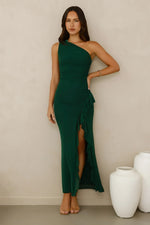 Neon Nectar One Shoulder Mesh Maxi Dress
