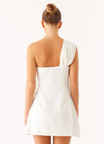 Kameron Linen Mini Dress - White