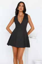 Office Chic Tailored Mini Dress