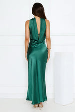 Precious Pearl Satin Maxi Dress