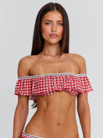 Betty Top Red Gingham